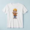 Custom Construction Worker Carrying Lumber Face Cutout – T-shirt Custom Construction Worker Carrying Lumber Face Cutout shown on a T-shirt mockup