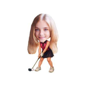 Custom Female Golfer Addressing a Ball Face Cutout – Original Custom Female Golfer Addressing a Ball Face Cutout design preview