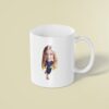 Custom Female American Football Runner Face Cutout – Mug Custom Female American Football Runner Face Cutout shown on a mug mockup