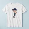Custom Golfer Completing a Swing Navy Cap Face Cutout – T-shirt Custom Golfer Completing a Swing Navy Cap Face Cutout shown on a T-shirt mockup