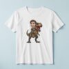 Custom Brown Tyrannosaur Rider Explorer Outfit Face Cutout – T-shirt Custom Brown Tyrannosaur Rider Explorer Outfit Face Cutout shown on a T-shirt mockup