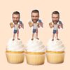 Custom Patriotic Partygoer Face Cutout – Cupcake Topper Custom Patriotic Partygoer Face Cutout shown on a cupcake topper mockup