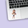 Custom Patriotic Partygoer Face Cutout – Sticker Custom Patriotic Partygoer Face Cutout shown on a sticker mockup