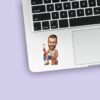 Custom Patriotic Fireworks Celebrant Face Cutout – Sticker Custom Patriotic Fireworks Celebrant Face Cutout shown on a sticker mockup