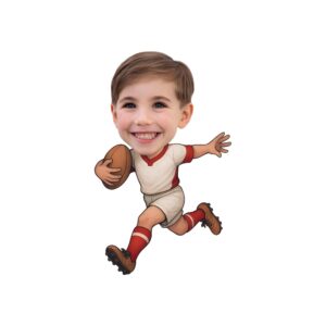 Custom Cream-Uniform Football Runner Face Cutout – Original Custom Cream-Uniform Football Runner Face Cutout design preview