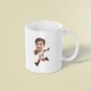 Custom Cream-Uniform Football Runner Face Cutout – Mug Custom Cream-Uniform Football Runner Face Cutout shown on a mug mockup