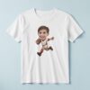 Custom Cream-Uniform Football Runner Face Cutout – T-shirt Custom Cream-Uniform Football Runner Face Cutout shown on a T-shirt mockup
