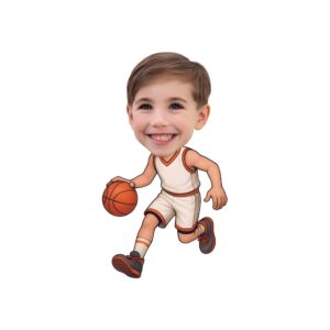 Custom White-Uniform Basketball Player Face Cutout – Original Custom White-Uniform Basketball Player Face Cutout design preview