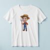 Custom Farmer Holding Orange Check Shirt Face Cutout – T-shirt Custom Farmer Holding Orange Check Shirt Face Cutout shown on a T-shirt mockup