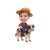 Custom Farmer Riding a Black Straw Hat Face Cutout – Original Custom Farmer Riding a Black Straw Hat Face Cutout design preview