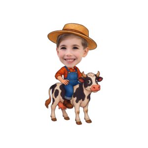 Custom Farmer Riding a Black Straw Hat Face Cutout – Original Custom Farmer Riding a Black Straw Hat Face Cutout design preview