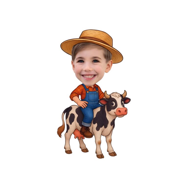 Custom Farmer Riding a Black Straw Hat Face Cutout – Original Custom Farmer Riding a Black Straw Hat Face Cutout design preview