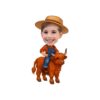 Custom Farmer Riding a Highland Cow Face Cutout – Original Custom Farmer Riding a Highland Cow Face Cutout design preview