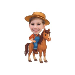 Custom Farmer Riding a Horse Face Cutout – Original Custom Farmer Riding a Horse Face Cutout design preview