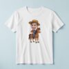 Custom Farmer Riding a Horse Face Cutout – T-shirt Custom Farmer Riding a Horse Face Cutout shown on a T-shirt mockup