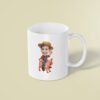 Custom Farmer Riding a Pig Face Cutout – Mug Custom Farmer Riding a Pig Face Cutout shown on a mug mockup