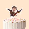Custom Child Flying on a Pterosaur Face Cutout – Cake Topper Custom Child Flying on a Pterosaur Face Cutout shown on a cake topper mockup