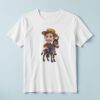 Custom Farmer Riding a Donkey Face Cutout – T-shirt Custom Farmer Riding a Donkey Face Cutout shown on a T-shirt mockup