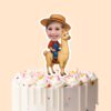 Custom Farmer Riding a Llama Face Cutout – Cake Topper Custom Farmer Riding a Llama Face Cutout shown on a cake topper mockup