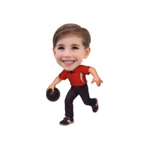 Custom Bowler Carrying a Dark Ball Face Cutout – Original Custom Bowler Carrying a Dark Ball Face Cutout design preview