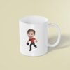 Custom Bowler Carrying a Dark Ball Face Cutout – Mug Custom Bowler Carrying a Dark Ball Face Cutout shown on a mug mockup