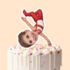 Custom Circus Acrobat in a Floor Balance Face Cutout – Cake Topper Custom Circus Acrobat in a Floor Balance Face Cutout shown on a cake topper mockup