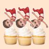 Custom Circus Acrobat in a Floor Balance Face Cutout – Cupcake Topper Custom Circus Acrobat in a Floor Balance Face Cutout shown on a cupcake topper mockup