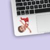 Custom Circus Acrobat in a Floor Balance Face Cutout – Sticker Custom Circus Acrobat in a Floor Balance Face Cutout shown on a sticker mockup