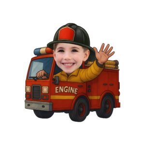Custom Firefighter Black Firefighter Helmet Face Cutout – Original Custom Firefighter Black Firefighter Helmet Face Cutout design preview