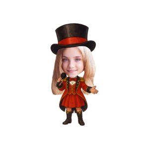 Custom Female Circus Ringmaster Face Cutout – Original Custom Female Circus Ringmaster Face Cutout design preview