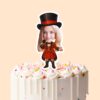 Custom Female Circus Ringmaster Face Cutout – Cake Topper Custom Female Circus Ringmaster Face Cutout shown on a cake topper mockup