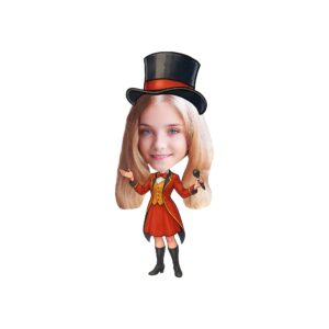 Custom Female Circus Ringmaster Presenting Face Cutout – Original Custom Female Circus Ringmaster Presenting Face Cutout design preview