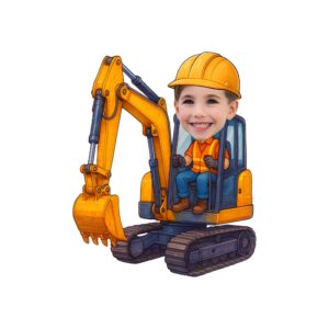 Custom Excavator Operator Blue Trousers Face Cutout – Original Custom Excavator Operator Blue Trousers Face Cutout design preview