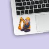 Custom Excavator Operator Blue Trousers Face Cutout – Sticker Custom Excavator Operator Blue Trousers Face Cutout shown on a sticker mockup
