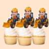 Custom Front-Loader Operator Face Cutout – Cupcake Topper Custom Front-Loader Operator Face Cutout shown on a cupcake topper mockup