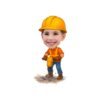 Custom Construction Worker Using a Jackhammer Face Cutout – Original Custom Construction Worker Using a Jackhammer Face Cutout design preview