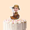 Custom Angler Fishing from a Small Boat Face Cutout – Cake Topper Custom Angler Fishing from a Small Boat Face Cutout shown on a cake topper mockup
