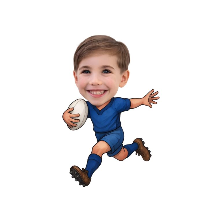 Custom Blue-Uniform White Oval Football Face Cutout – Original Custom Blue-Uniform White Oval Football Face Cutout design preview