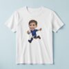 Custom Blue-Uniform White Oval Football Face Cutout – T-shirt Custom Blue-Uniform White Oval Football Face Cutout shown on a T-shirt mockup