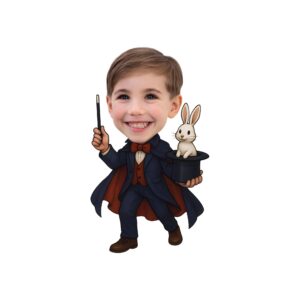 Custom Stage Magician Navy Suit Face Cutout – Original Custom Stage Magician Navy Suit Face Cutout design preview