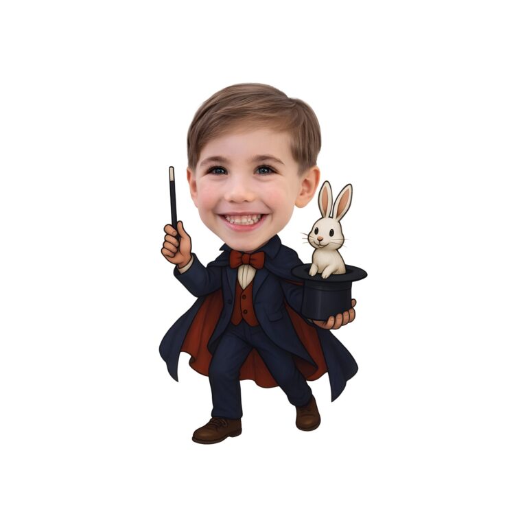 Custom Stage Magician Navy Suit Face Cutout – Original Custom Stage Magician Navy Suit Face Cutout design preview