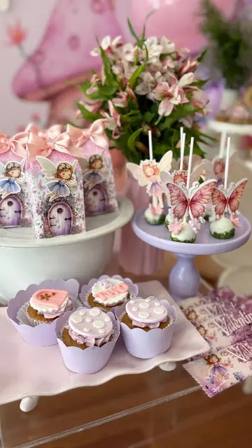 Fairy Dessert Display with Butterfly Treat Decorations