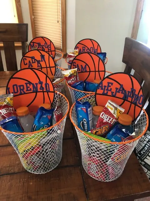 Basketball Name Cutouts for Party Favor Baskets