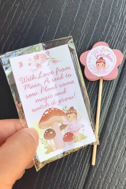 Fairy Garden Seed Favor Packet with a Planting Message