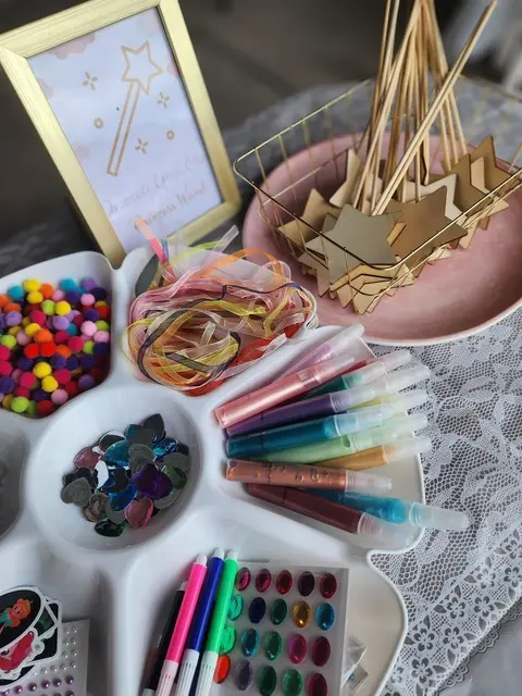 Princess Wand Craft Station with Stars and Ribbon