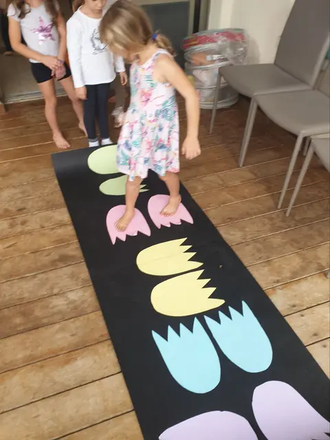 Colorful Claw Footprint Trail for a Party Game