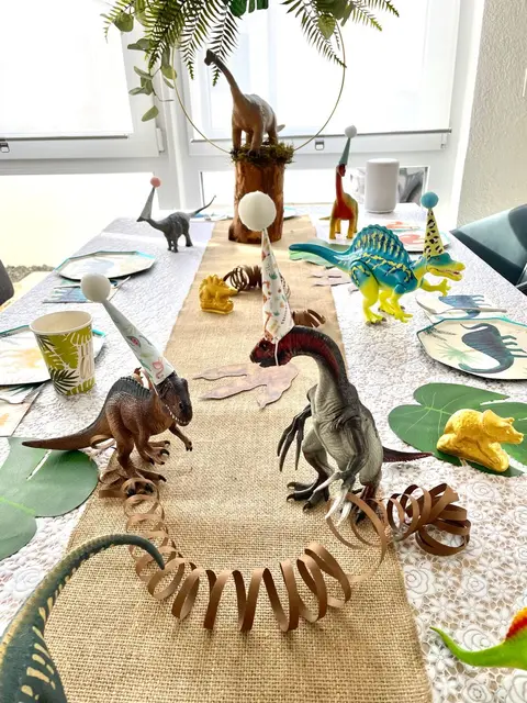 Mini Paper Party Hats for Dinosaur Table Decorations