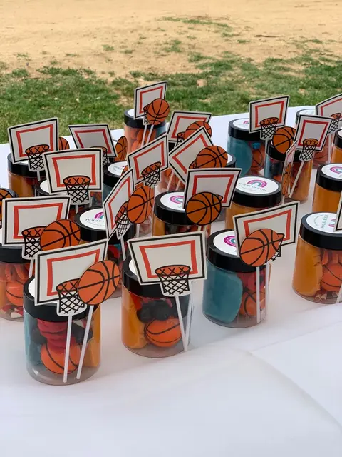Basketball Hoop Paper Toppers for Party Favor Jars