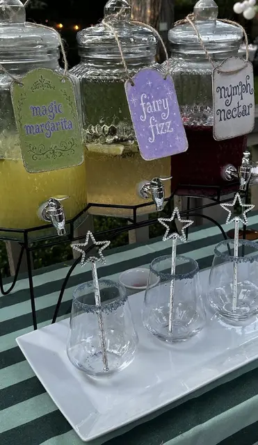 Fairy Drink Dispensers with Hanging Name Tags