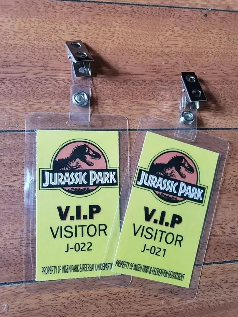 Clip-On Dinosaur VIP Visitor Badge Inserts
